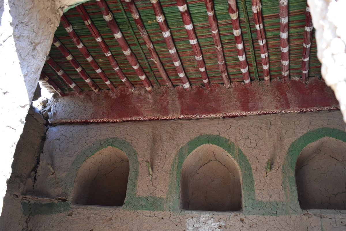 Painted ceiling at Birkat Al Mouz