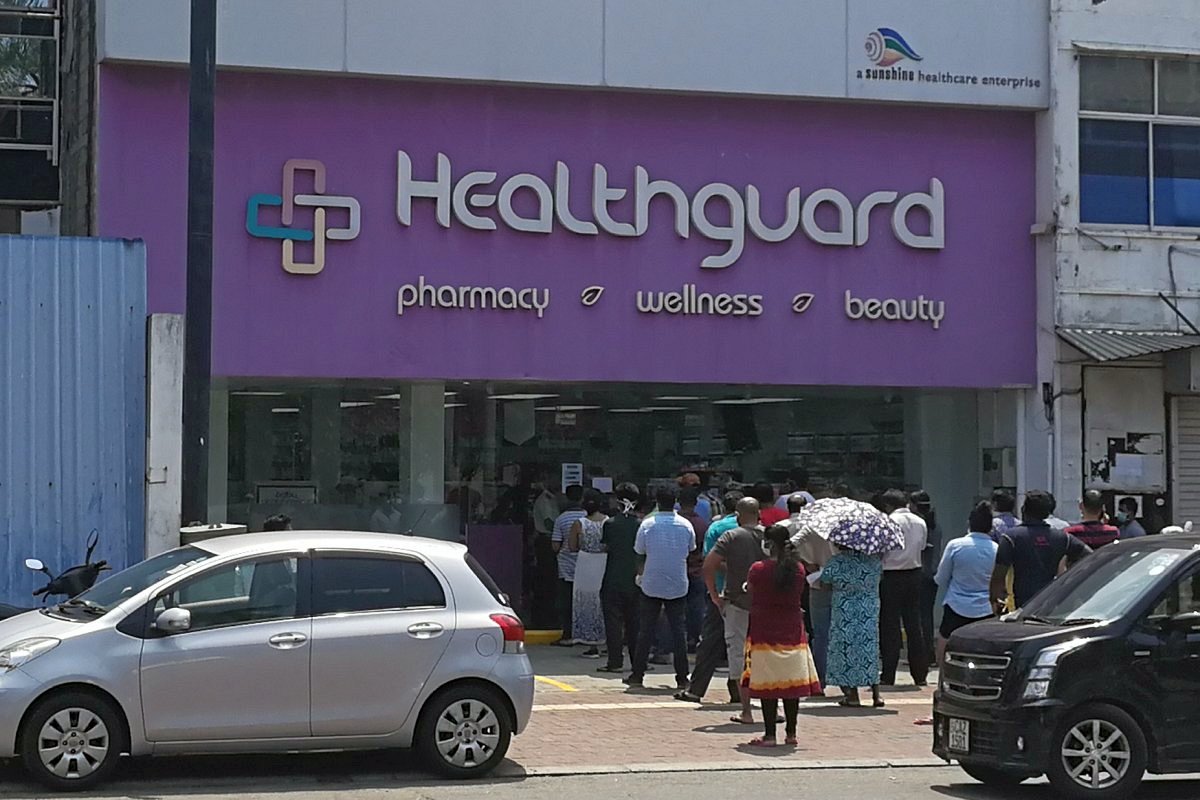 pharmacy in Colombo before the lockdown