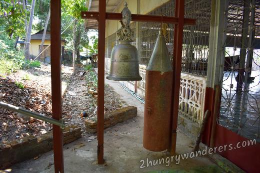 Burmese bell and a Japanese bomb shell transformed into a bell