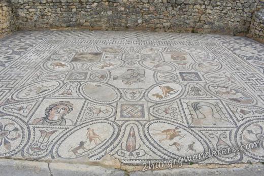 Mosaic depicting the 12 labors of Hercules