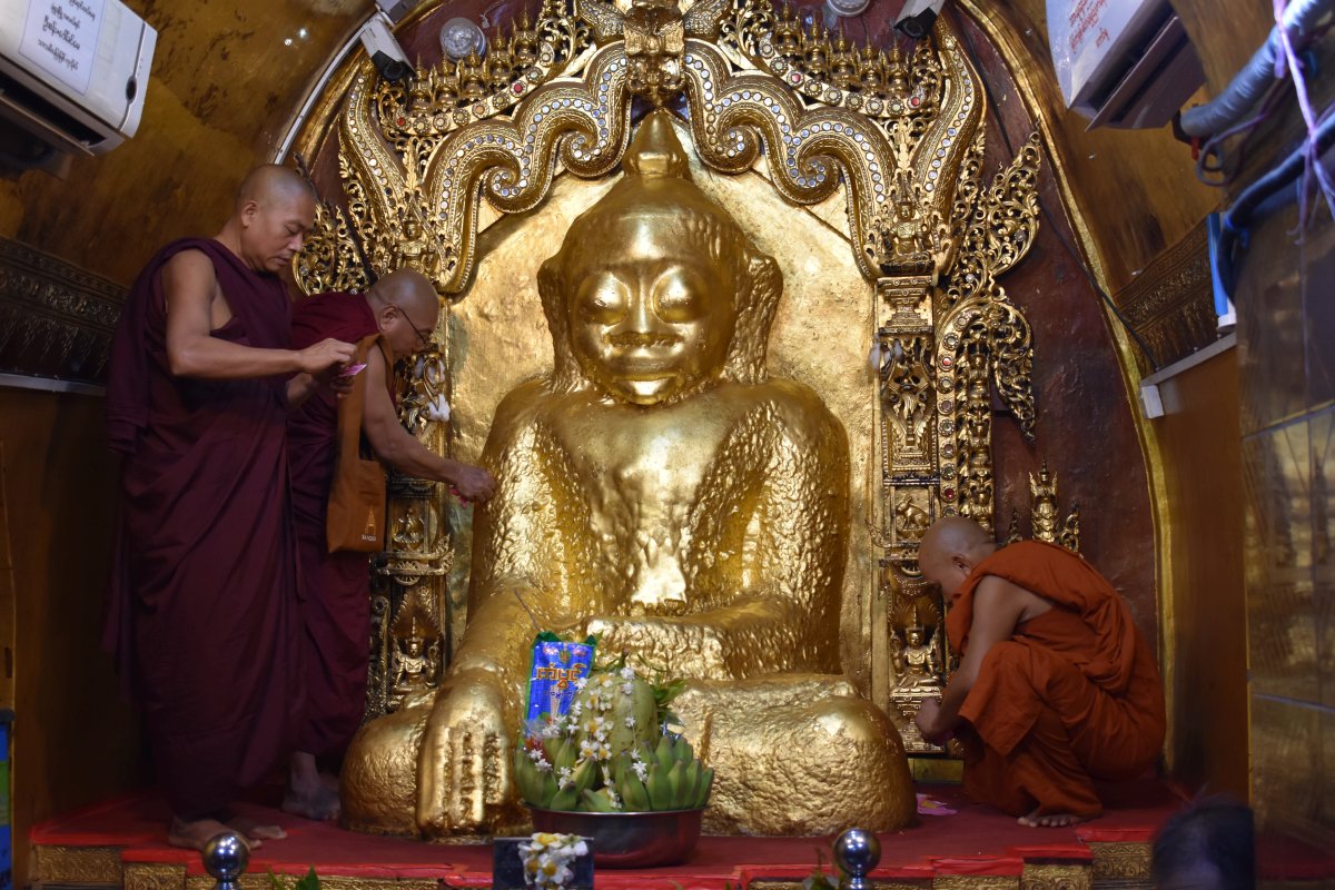 Gold covered Buddha statue