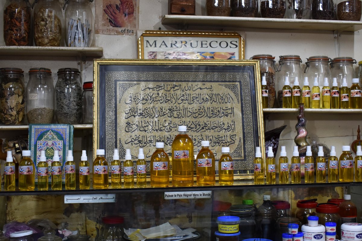 Argan oil shop in Fes