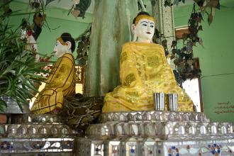 Twantay - a day trip from Yangon and what are these snakes doing in the temple?