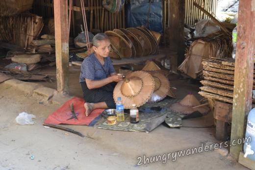 Bamboo hats - final touches