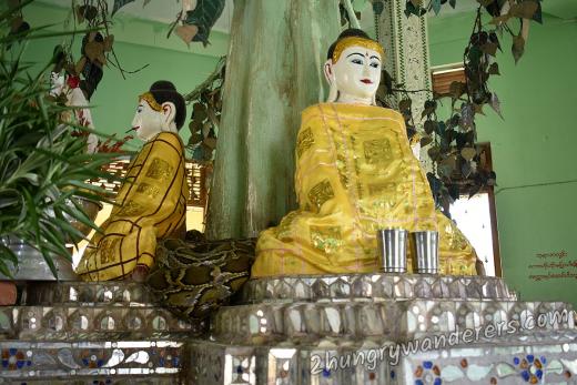 Twantay - a day trip from Yangon and what are these snakes doing in the temple?