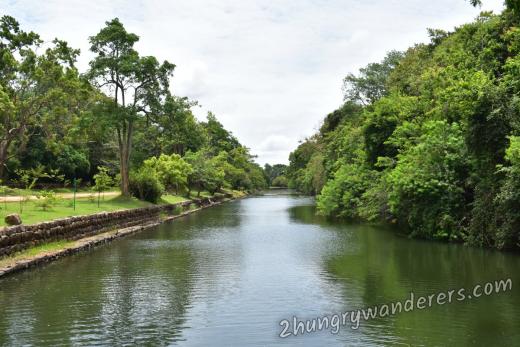 The moat around the fortress